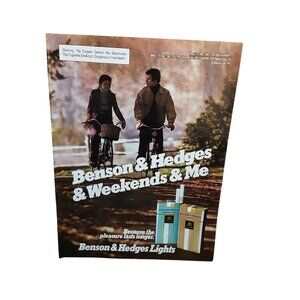 Vintage Benson & Hedges Lights Ad “Weekends & Me” 1981 Print Cigarette Poster